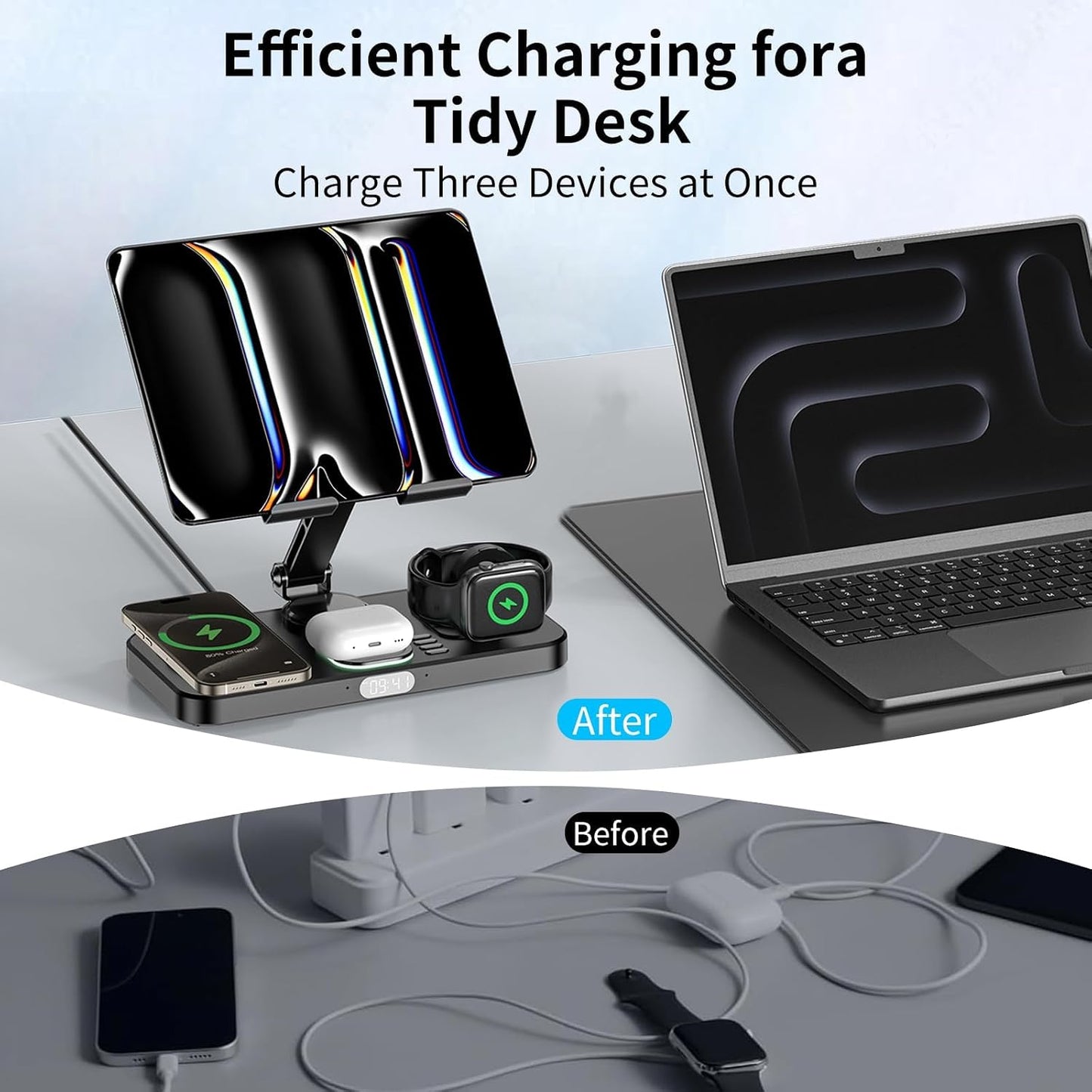 6 in 1 30W Foldable Charging Station for Multiple Devices