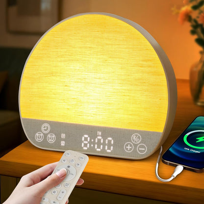 Sunrise Alarm Clock Wake up Light for Heavy Sleeper with Remote