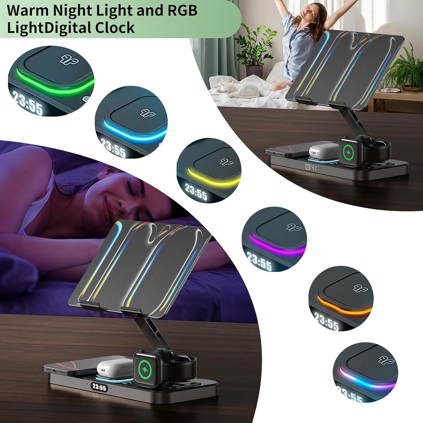 6 in 1 30W Foldable Charging Station for Multiple Devices