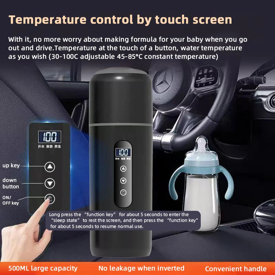 TechGridlyx 12V-24V Portable Car Heating Cup - 500 mL, photo 4 of 27