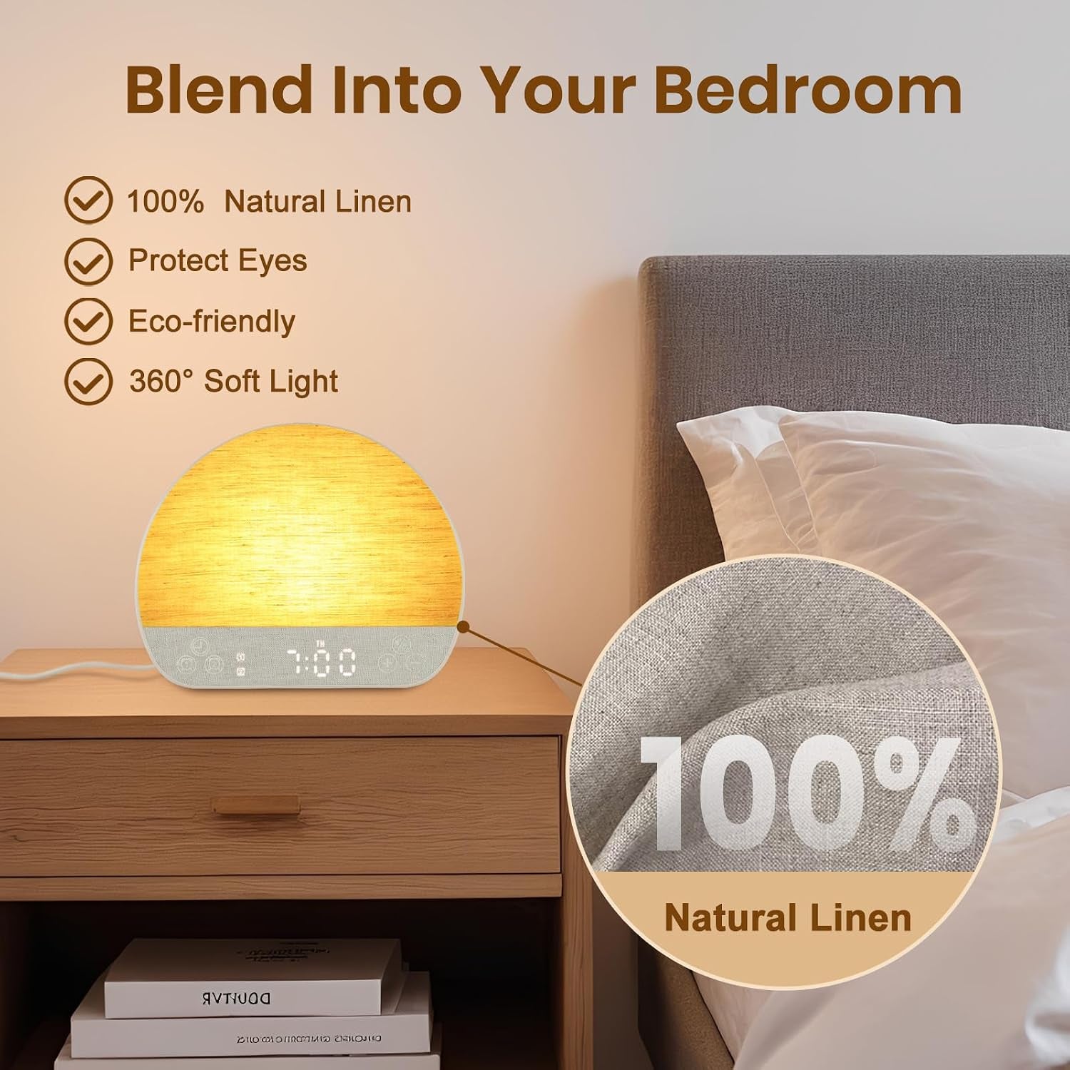 Sunrise Alarm Clock Wake up Light for Heavy Sleeper with Remote