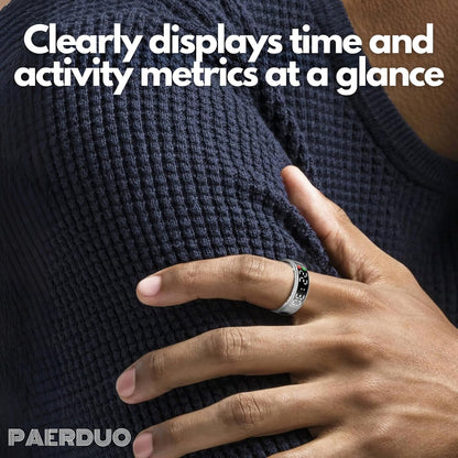 2025 New Smart Ring for Men & Women Multifunction Display Screen Sleep/Heart Rate/Health Tracker Fitness Smart Ring Female Cycle Tracking Air Gesture Control