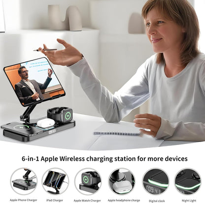 6 in 1 30W Foldable Charging Station for Multiple Devices