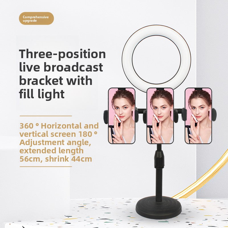 LED Three-Camera Streaming Light Stand, photo 1 of 6